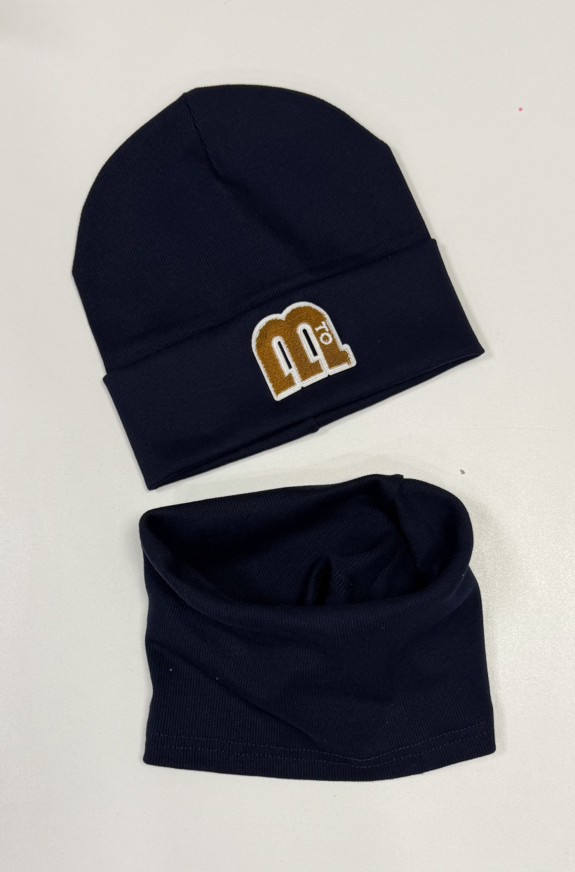 Czapka z kominem M granat