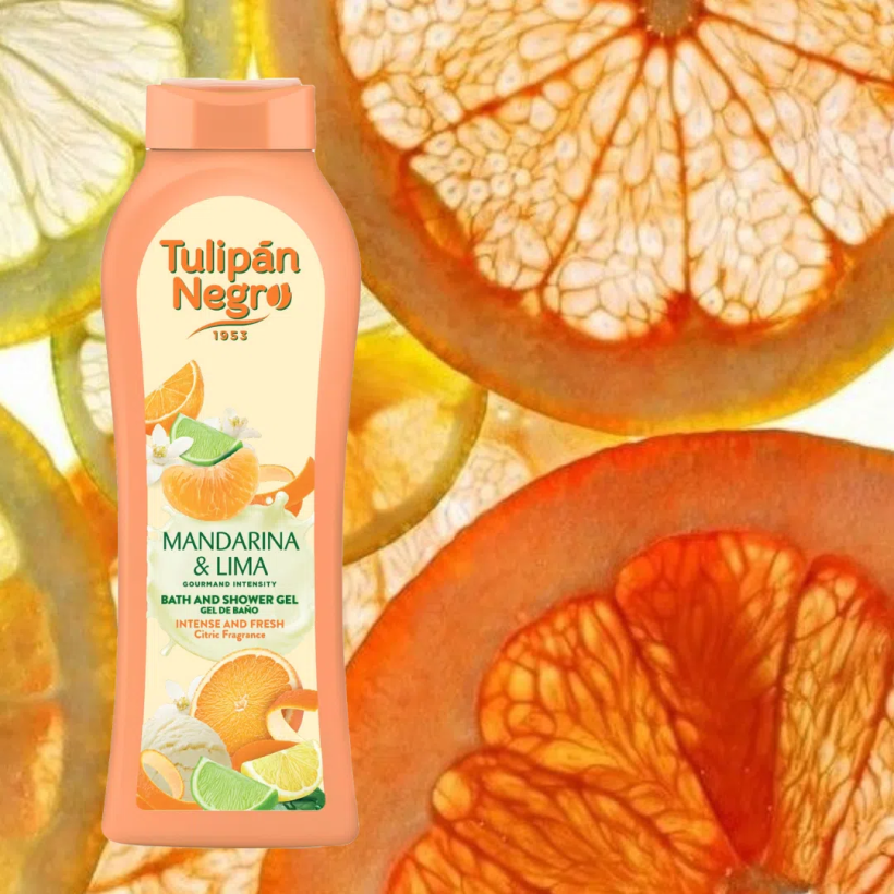 GEL DOUCHE MANDARINE et CITRON 650ML. 
