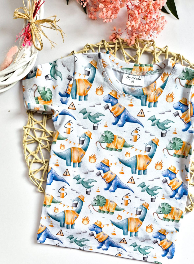 T-SHIRT DINOZAURY BY O BABY