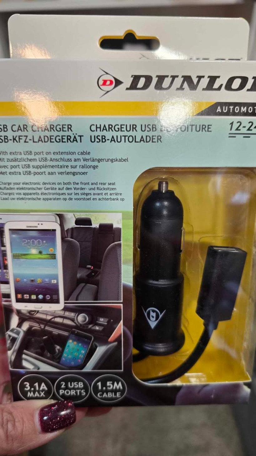 Dunlop ładowarka samochodowa USB (C3)