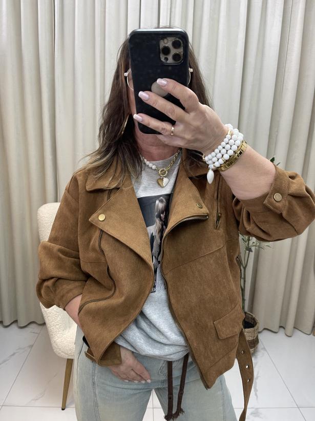 Ramoneska zamsz *kakao*