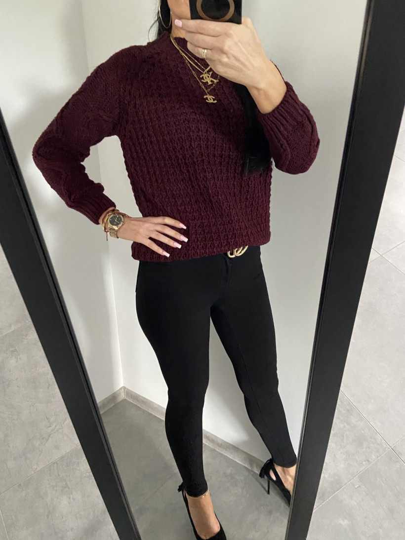 Sweter 113 z warkoczami