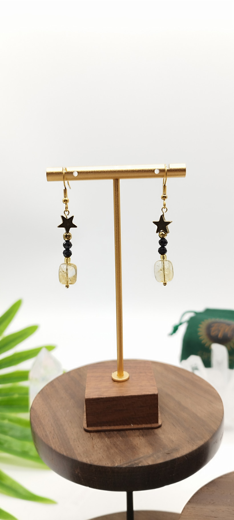 Boucles d’oreilles Spinelle & Citrine ✨
