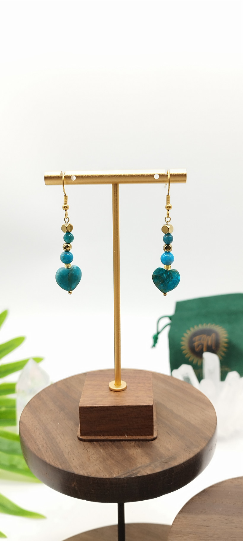 Boucles d’oreilles Apatite Bleue ✨