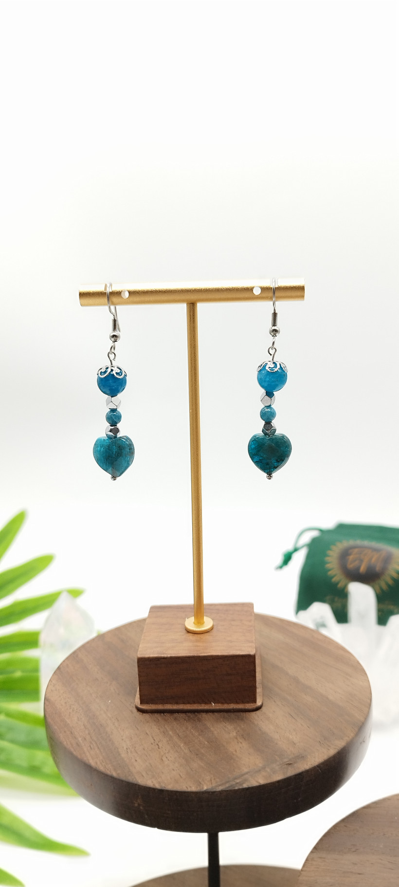  Boucles d’oreilles Apatite Bleue ✨