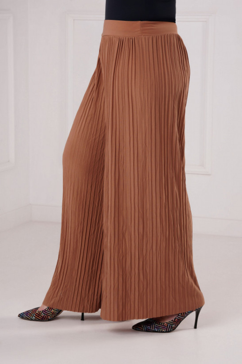 Spodnie KULOTY PLISOWANE 4066 camel