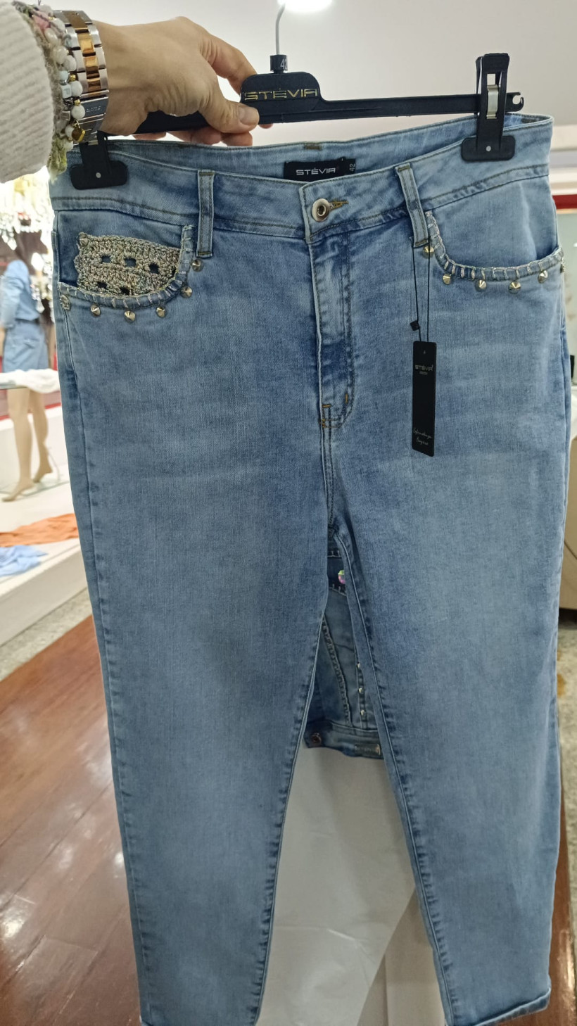 calça ganga stevia com picot