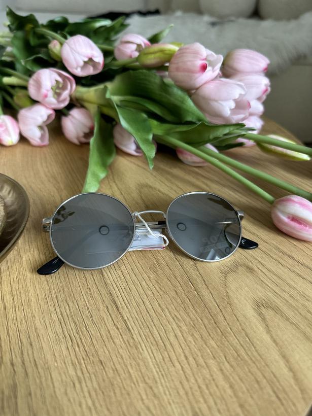 E! Okulary LENONKI srebrne