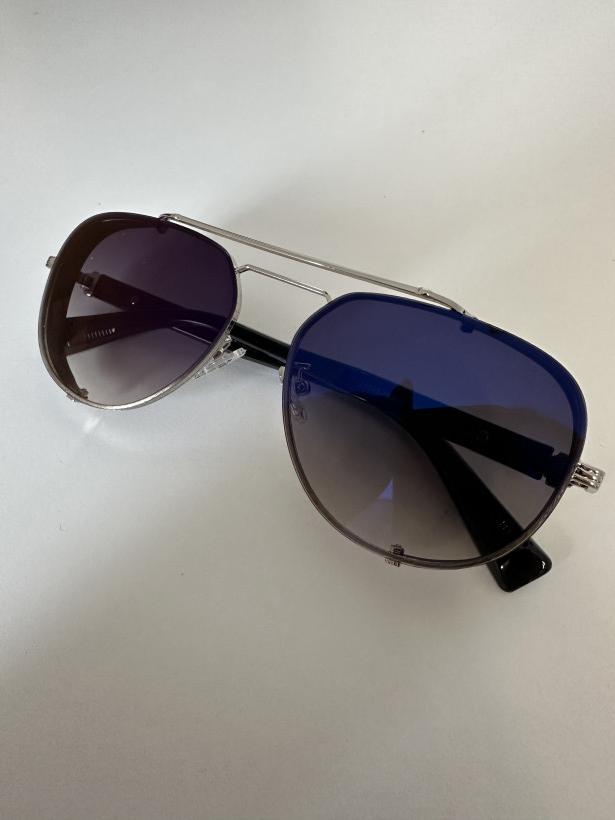 E! Okulary SREBRNE