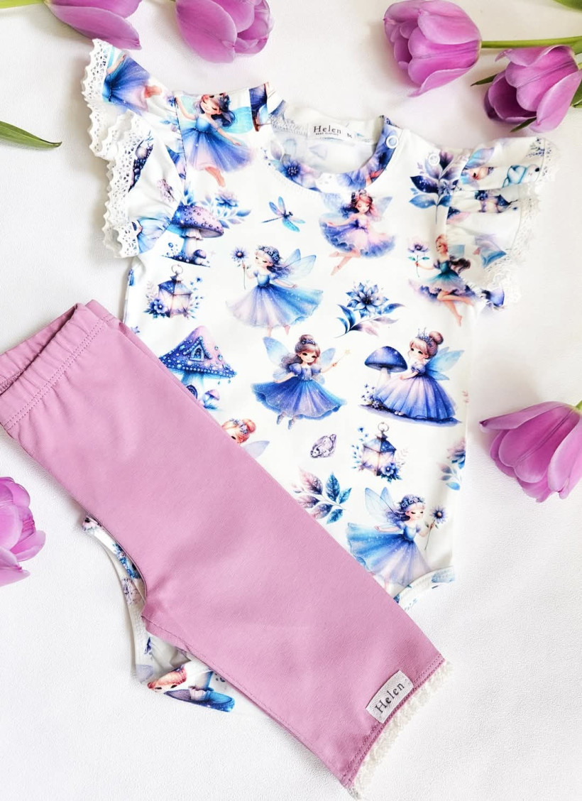 LEGINSY 3/4 ROŻANE Z KORONKĄ HELEN