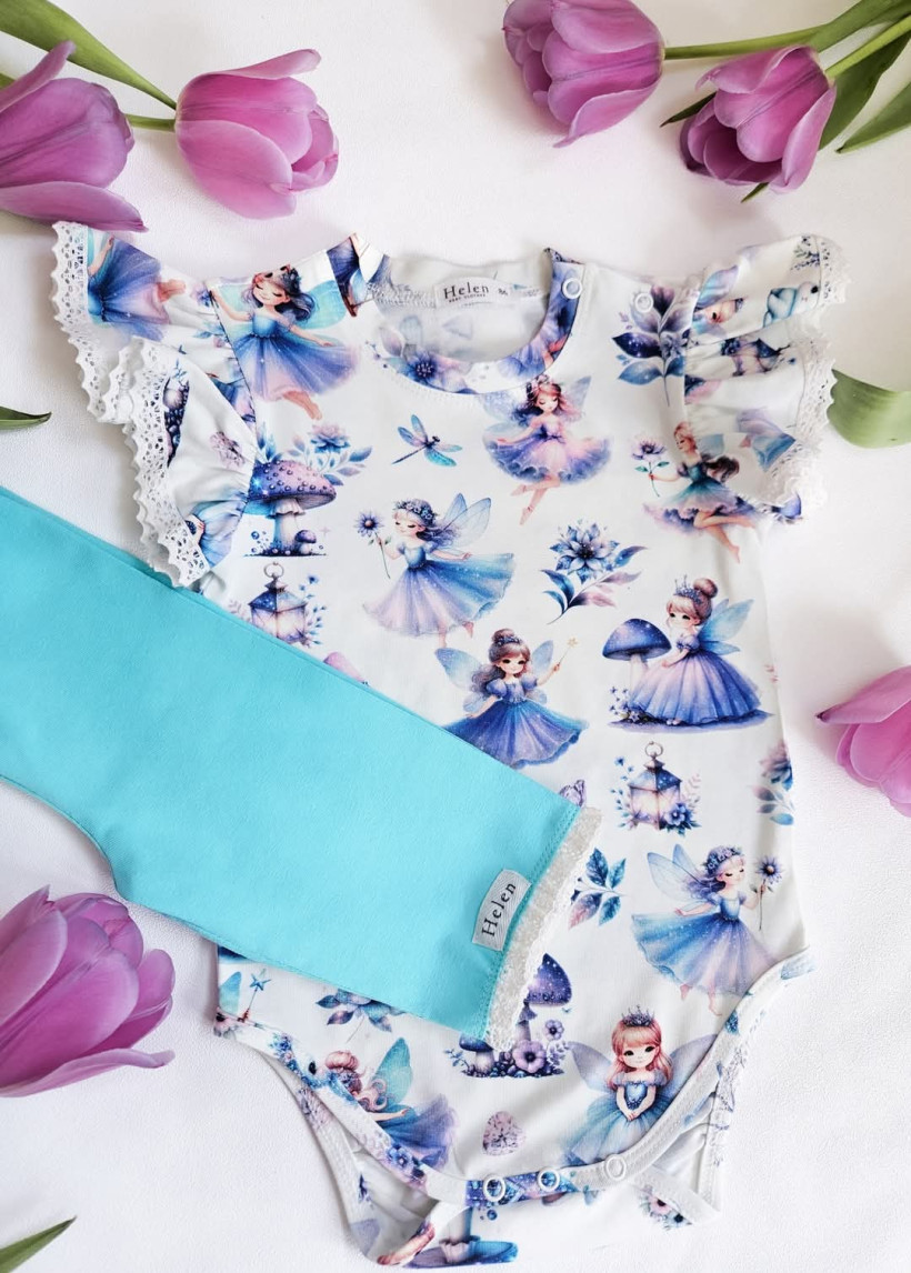 LEGINSY 3/4 TURKUS Z KORONKĄ HELEN