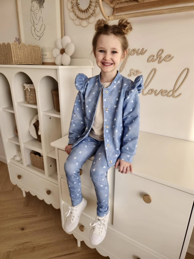 Katanka ala jeans z serduszkami Klawo