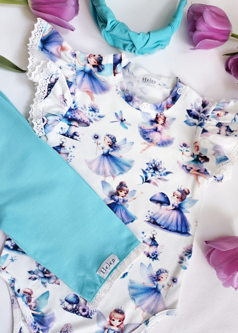 Leginsy 3/4 turkus Helen