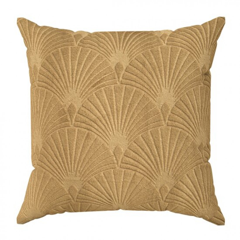 Poszewka JULIA złota wytłaczany wzór wachlarza 40x40