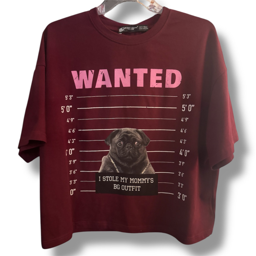 Bordowy T-shirt Brandenburg S - wyprzedaż
