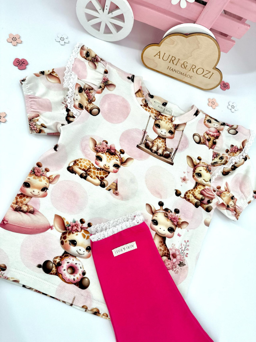 LEGINSY 3/4 MALINA AURI&ROZI