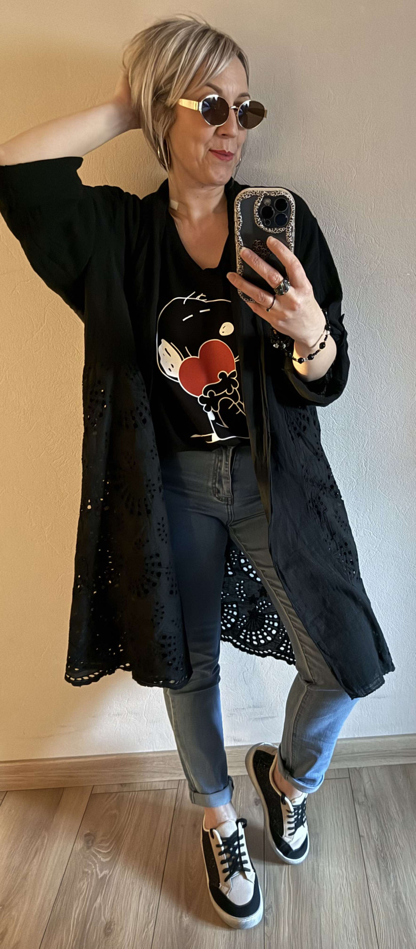 gilet long Dentelle 