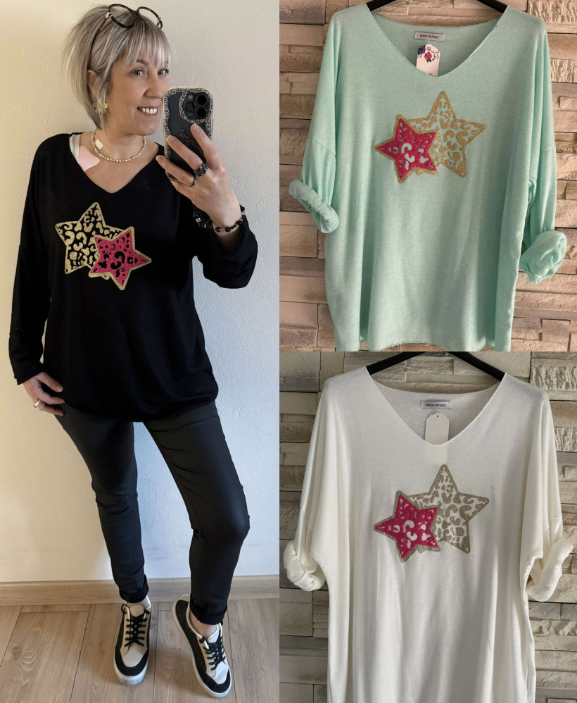 Pull Motif étoile
