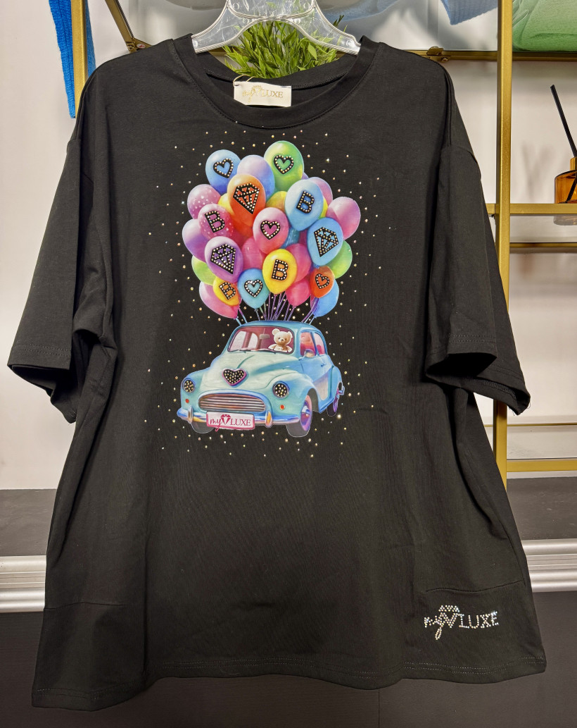 T-shirt My Luxe z garbuskiem
