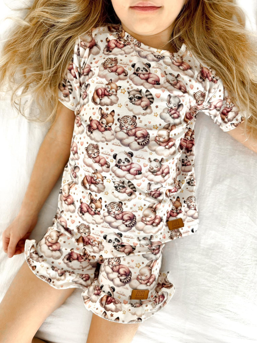 Piżamka śpiące zwierzaczki Zuzi