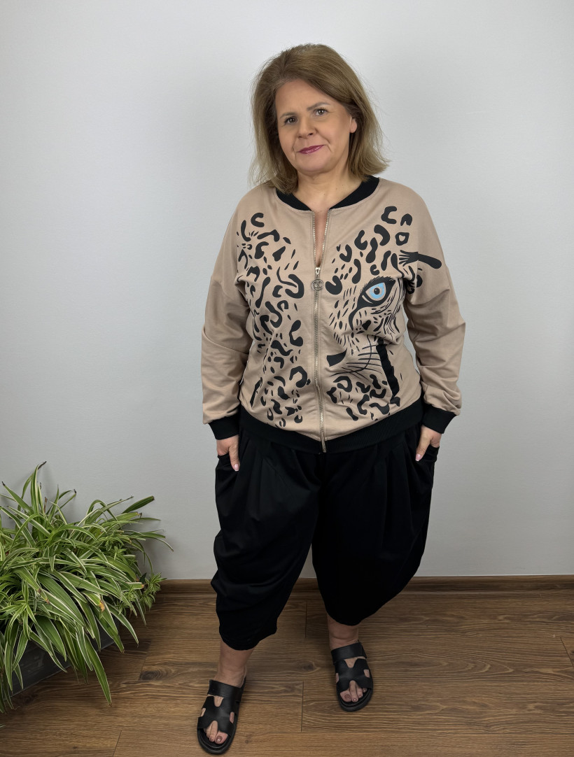 Bluza na zamek na stójce, tygrys - oc - rozm. 42/44 - 40314/30314 - fango