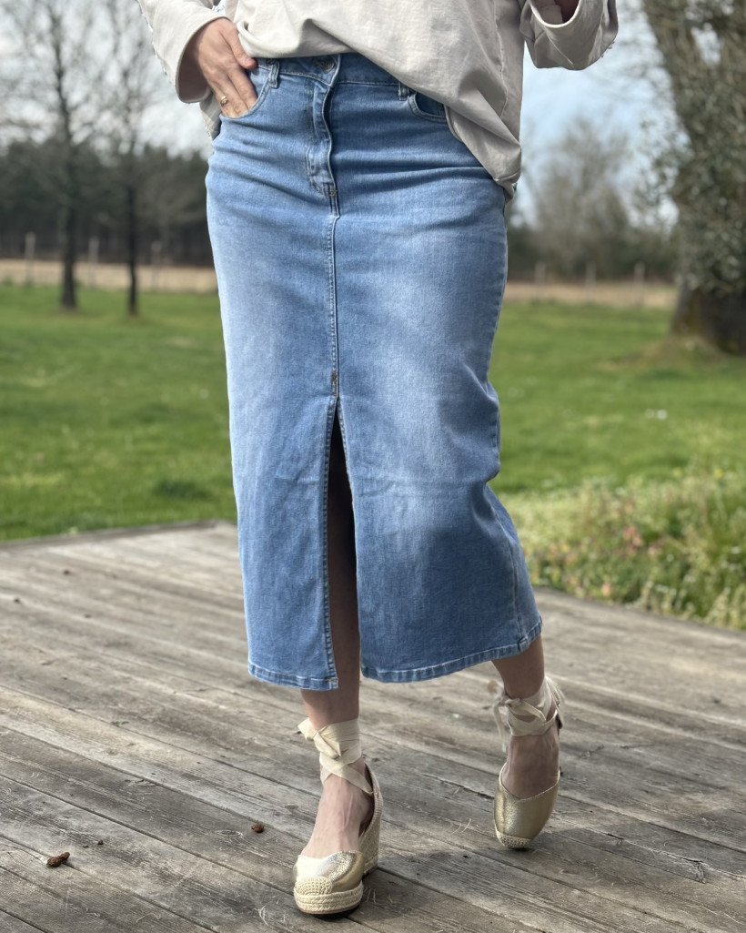 Réf 4166 Jupe en jeans 36 au 44