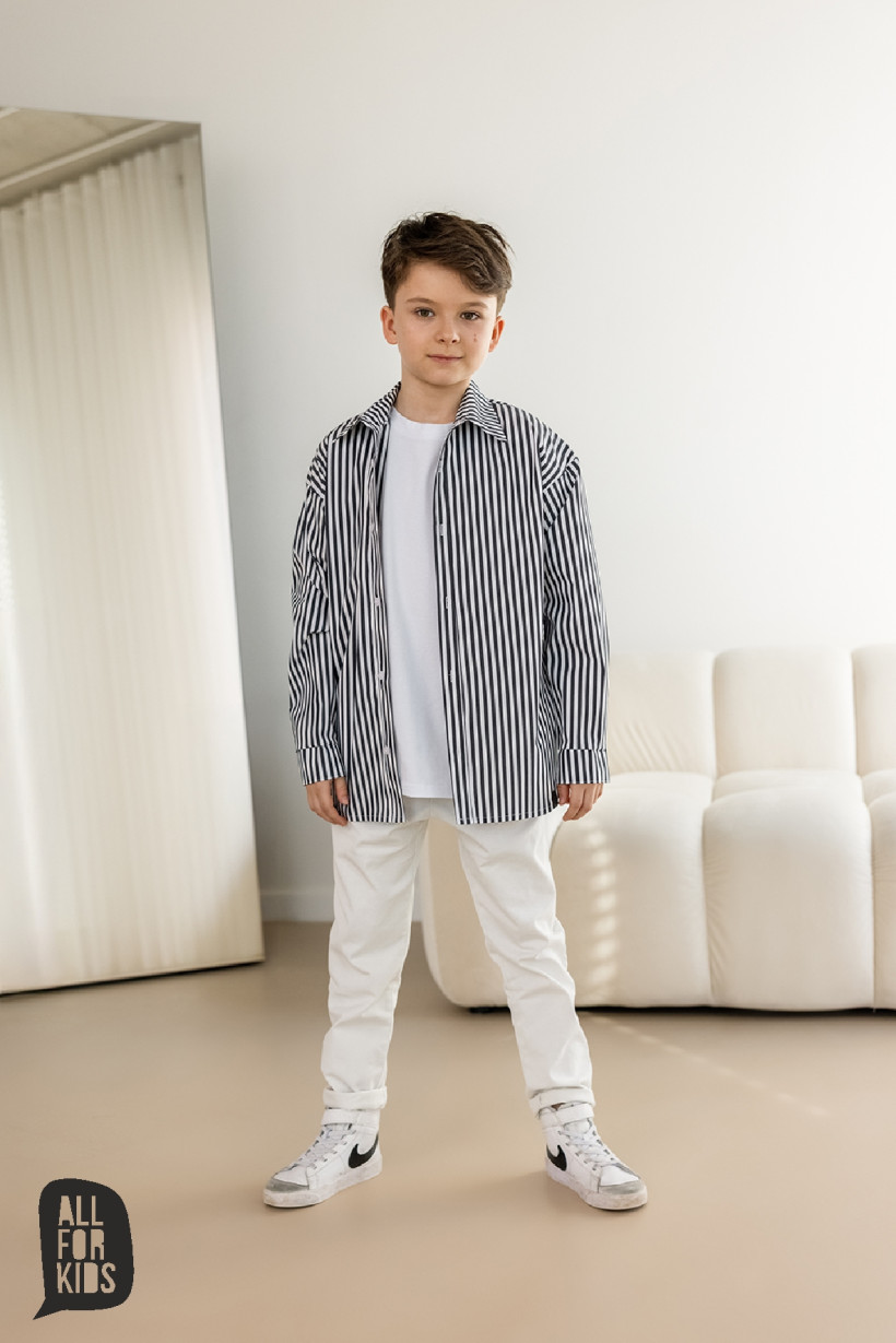 KOSZULA PASKI CZARNE AFK