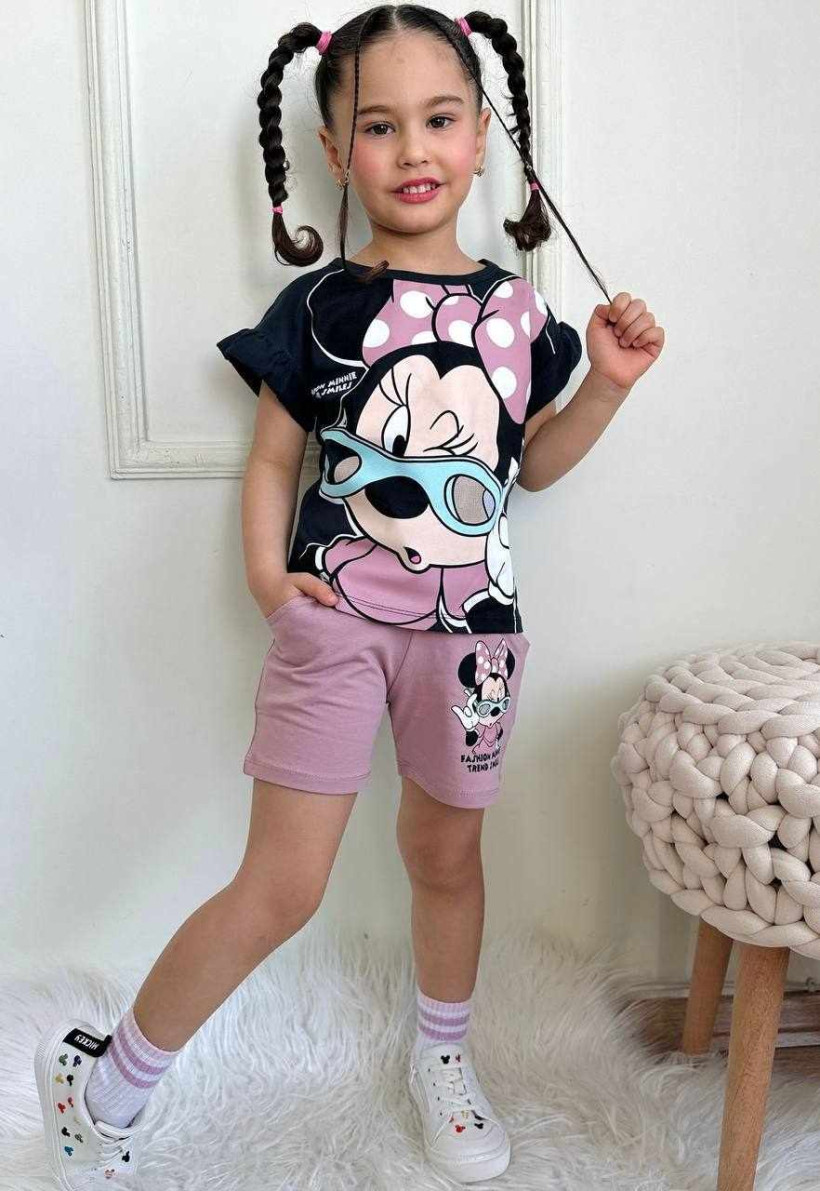 Komplet Mini różowo-czarna