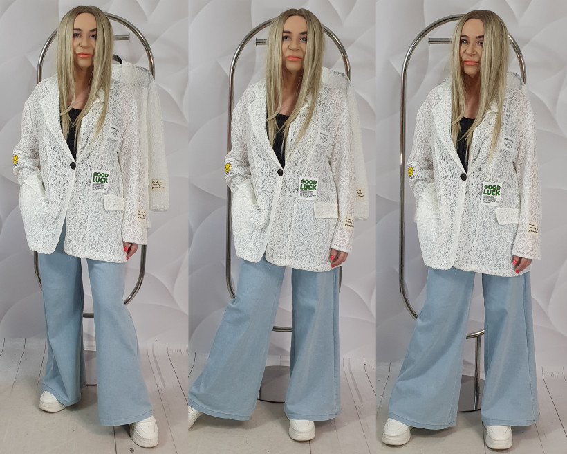 KORONKOWA MARYNARKA ZETA OTTO 16870 RB33 BIAŁA