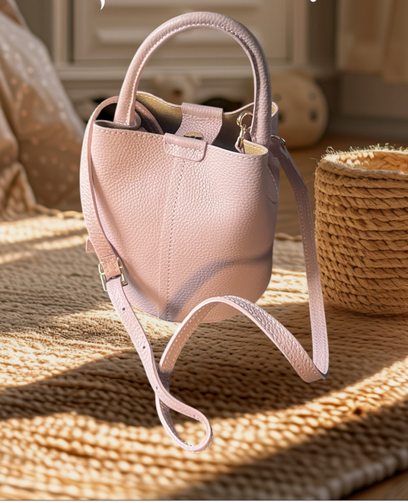 TOREBKA KOSZYCZEK PUDER RÓŻ SKÓRA