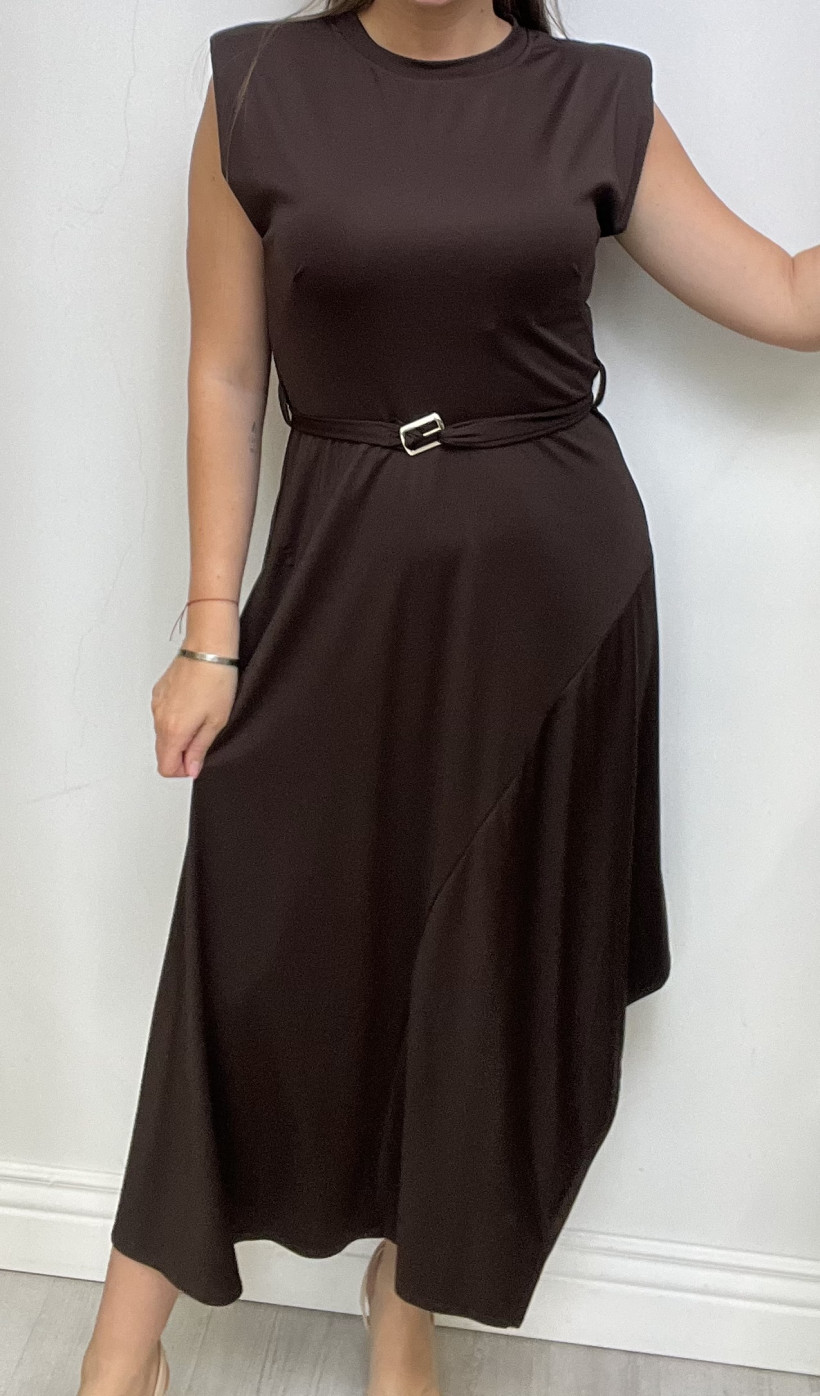 SUKIENKA MAXI KRÓTSZY BOK PASEK