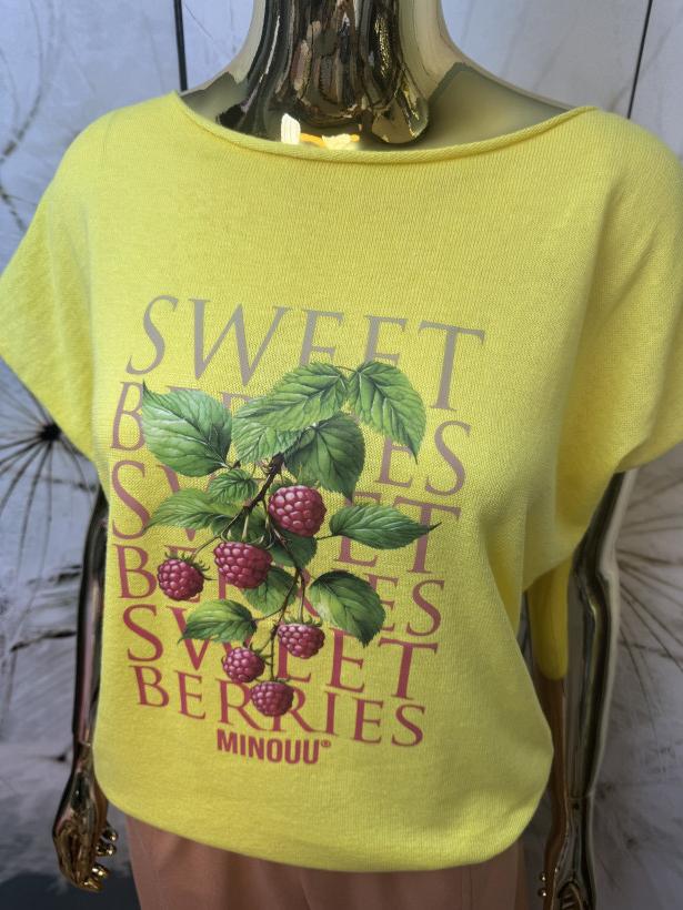 Bluzeczka bawełna-len ‚Sweetberries’ Minouu