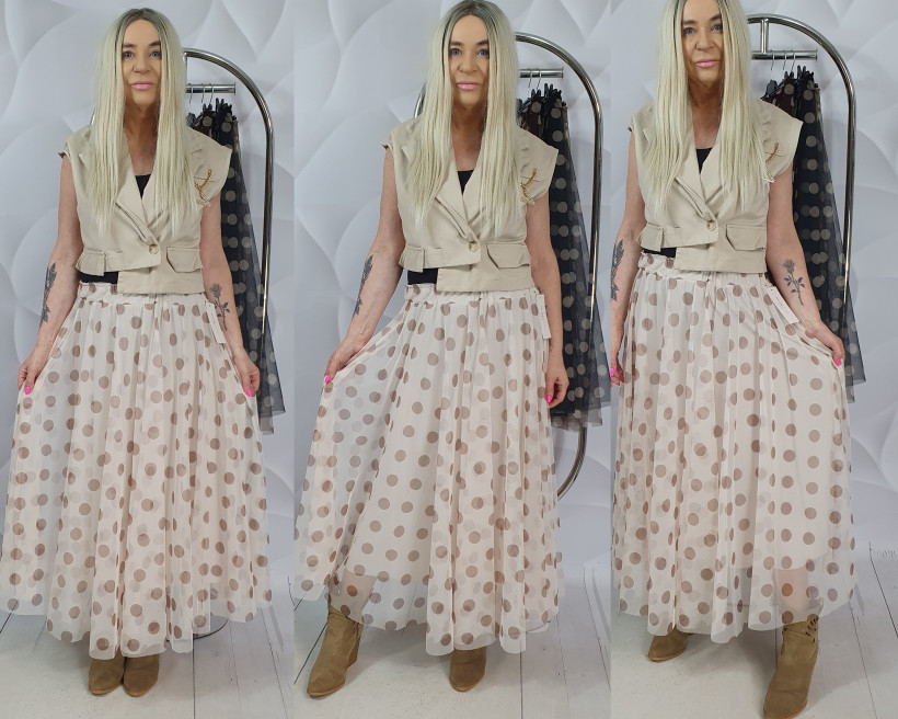 SPÓDNICA GROCHY / TIUL 7777/21067 RB5