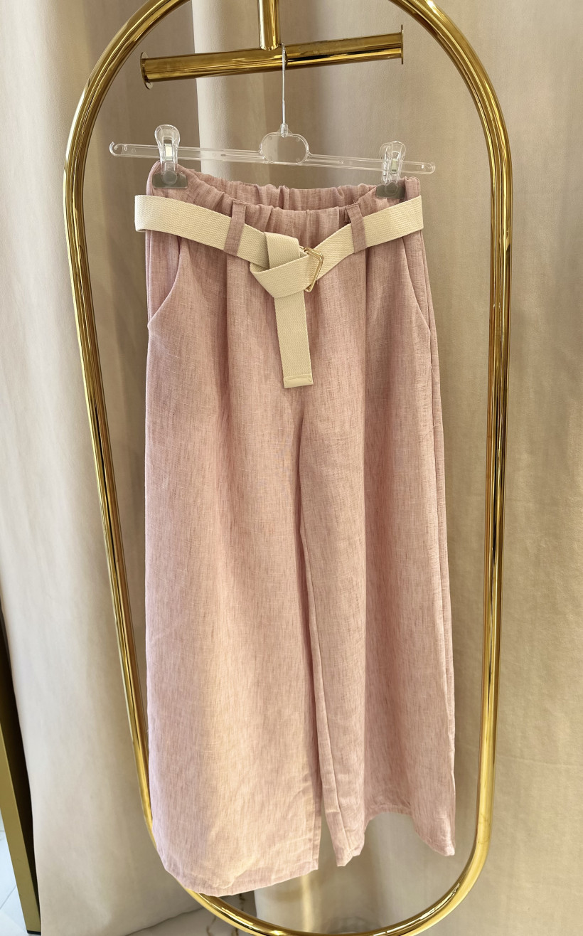 ITALY SPODNIE RÓŻOWE MARMUR