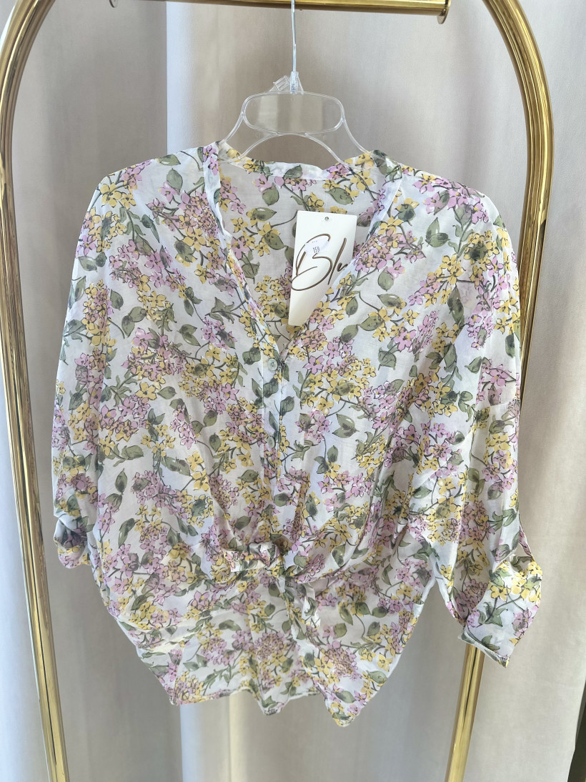 BLU KOSZULA MAŁE KWIATKI MGIEŁKA