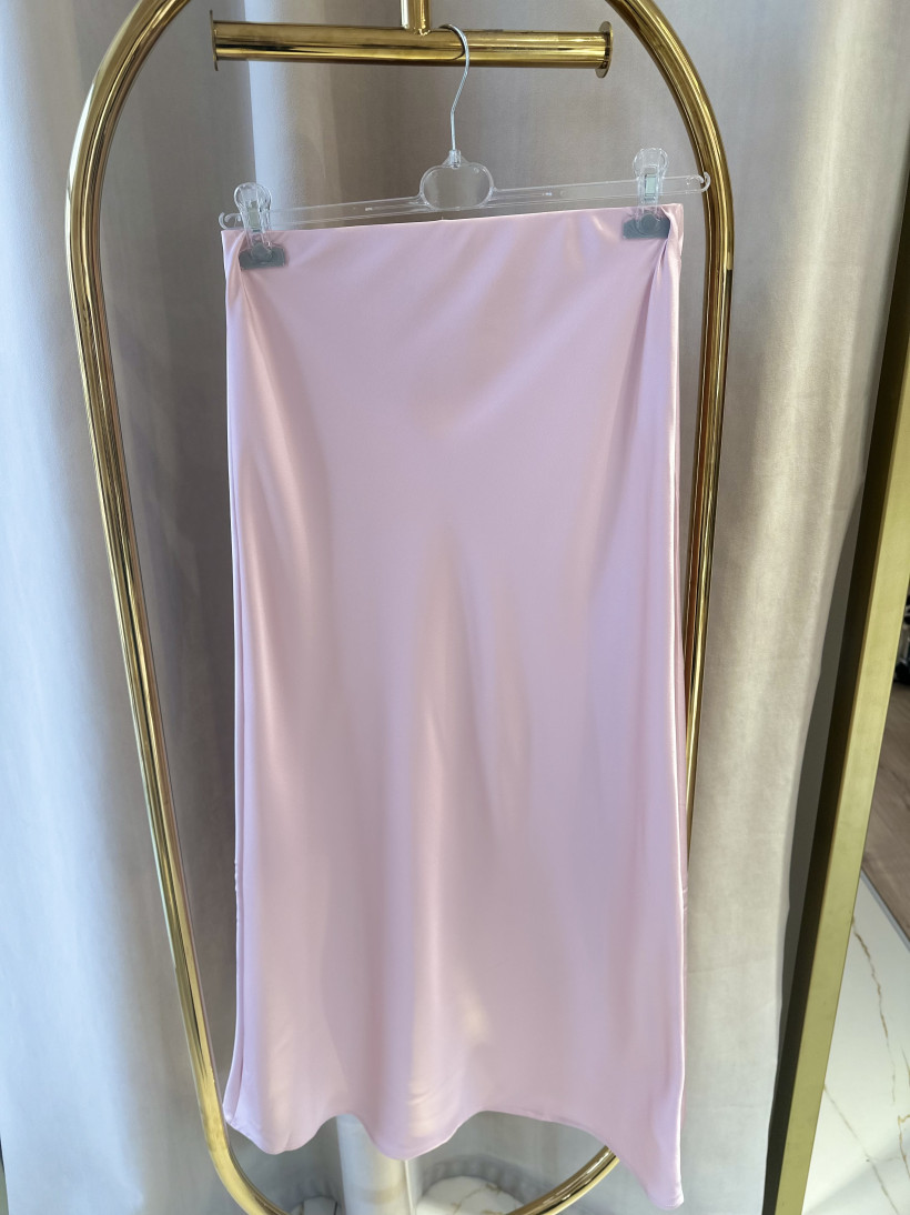 BISOUS SPÓDNICA SATYNA RÓŻ