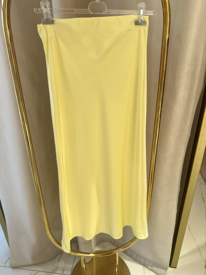 BISOUS SPÓDNICA SATYNA ŻÓŁTY