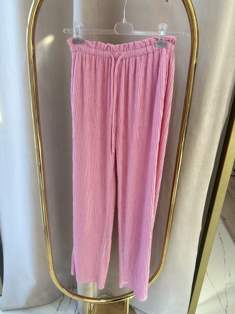 KILKY SPODNIE KREPA RÓŻ