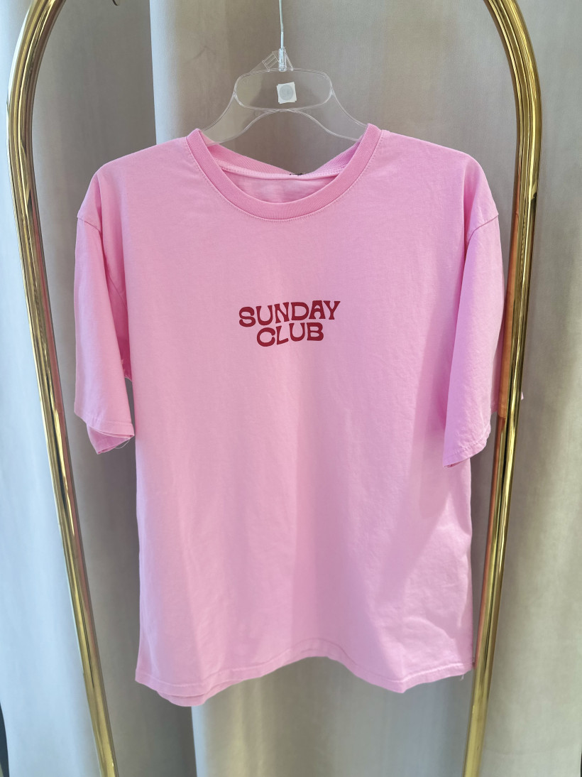 MOOIJ TSHIRT RÓŻ SUNDAY CLUB