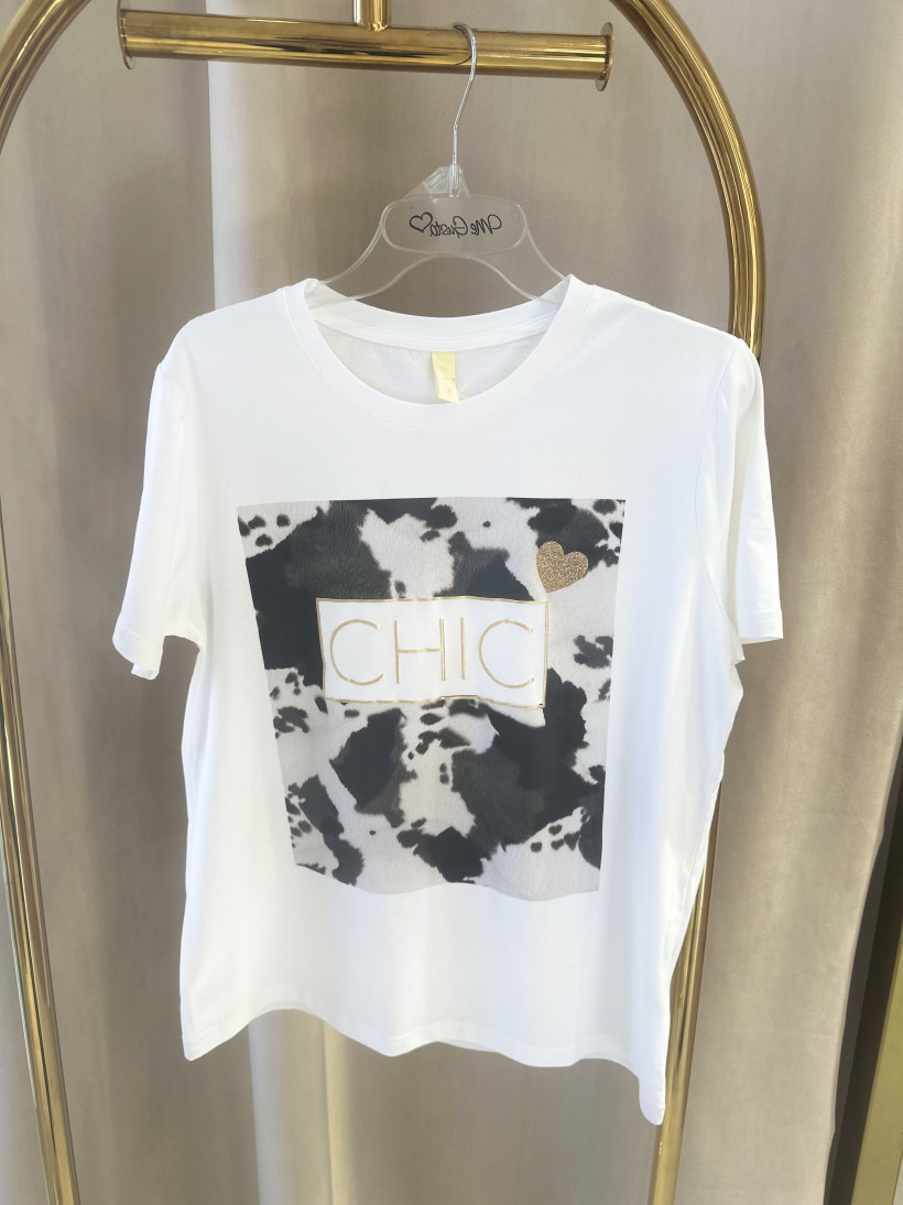 YT TSHIRT GOLD CHIC