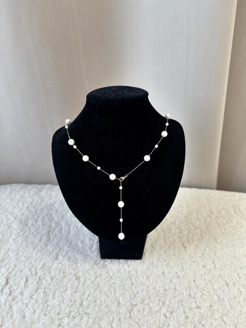 NASZYJNIK ZŁOTY PEREŁKI