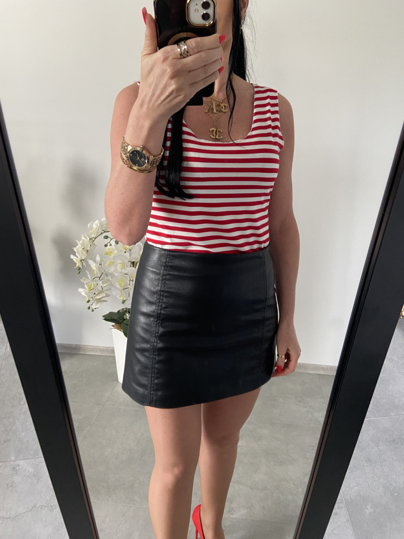 Bluzka 55 w paski na ramiączka - włoska