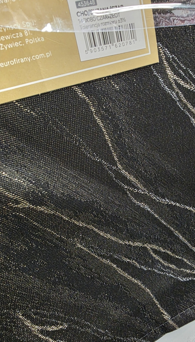 Obrus marmurek czarno zloty