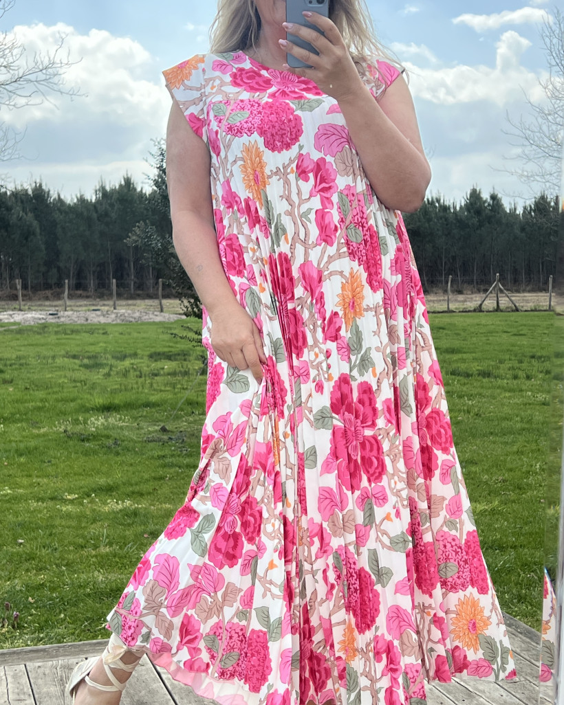 Réf 4178 - Robe plissée 36 au 46