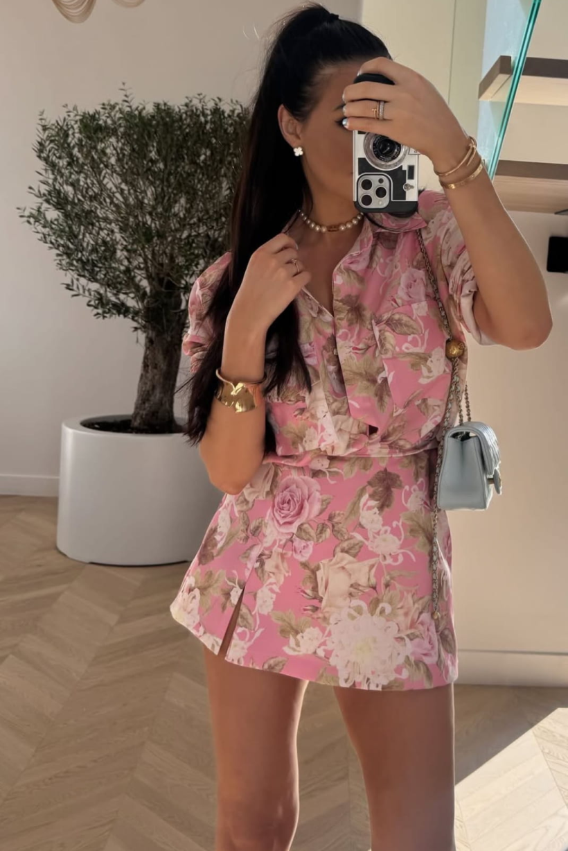 LA MILLA SPÓDNICO SPODENKI RÓŻOWO BEŻOWE