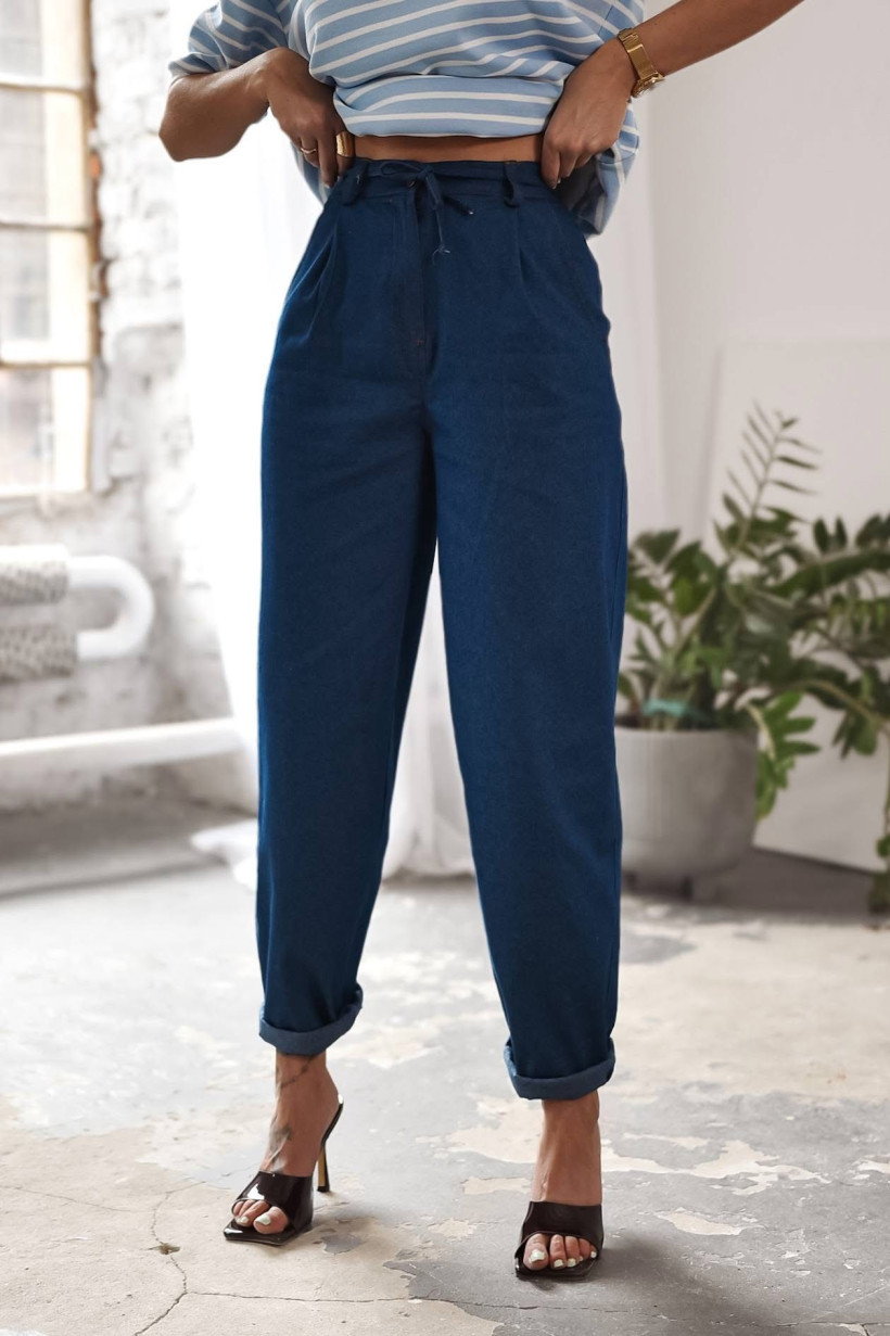 Spodnie jeansowe ciemny jeans XANA