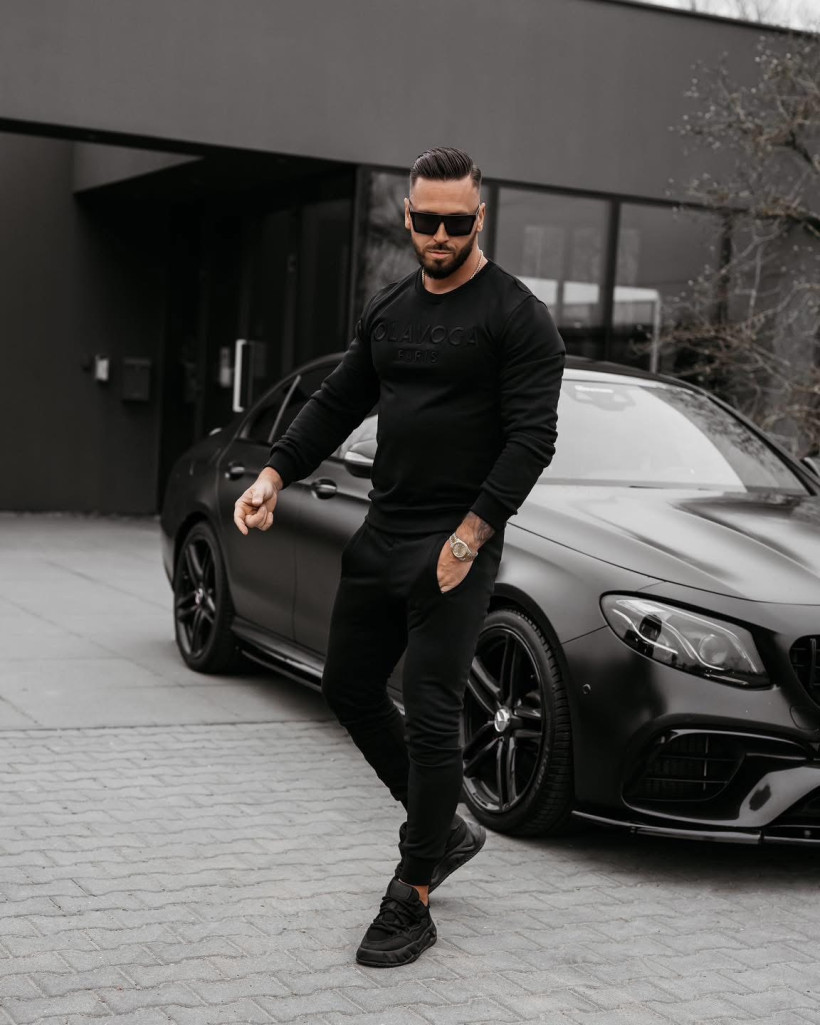 komplet męski KABUL czarny