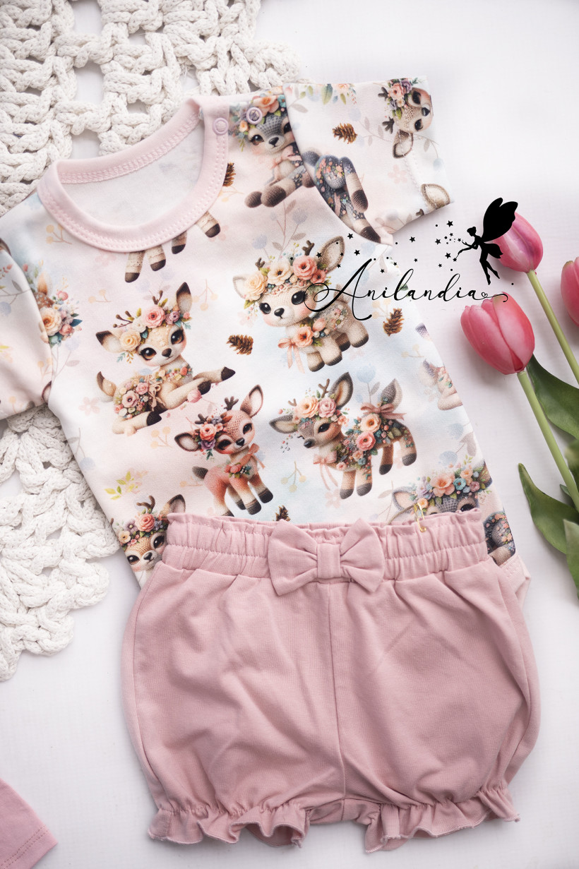 Body sarenki w kwiatach kr. rękaw Le bebe