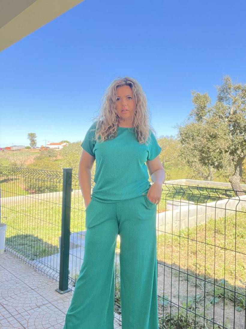 Calça malha verde Scusi