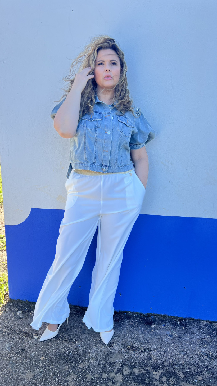 Calça Pantalona perola scusi